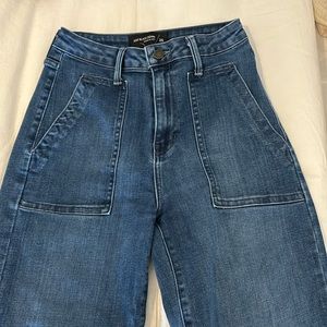 Just Black Denim: The Patch Pocket Wide Leg Jeans size 25